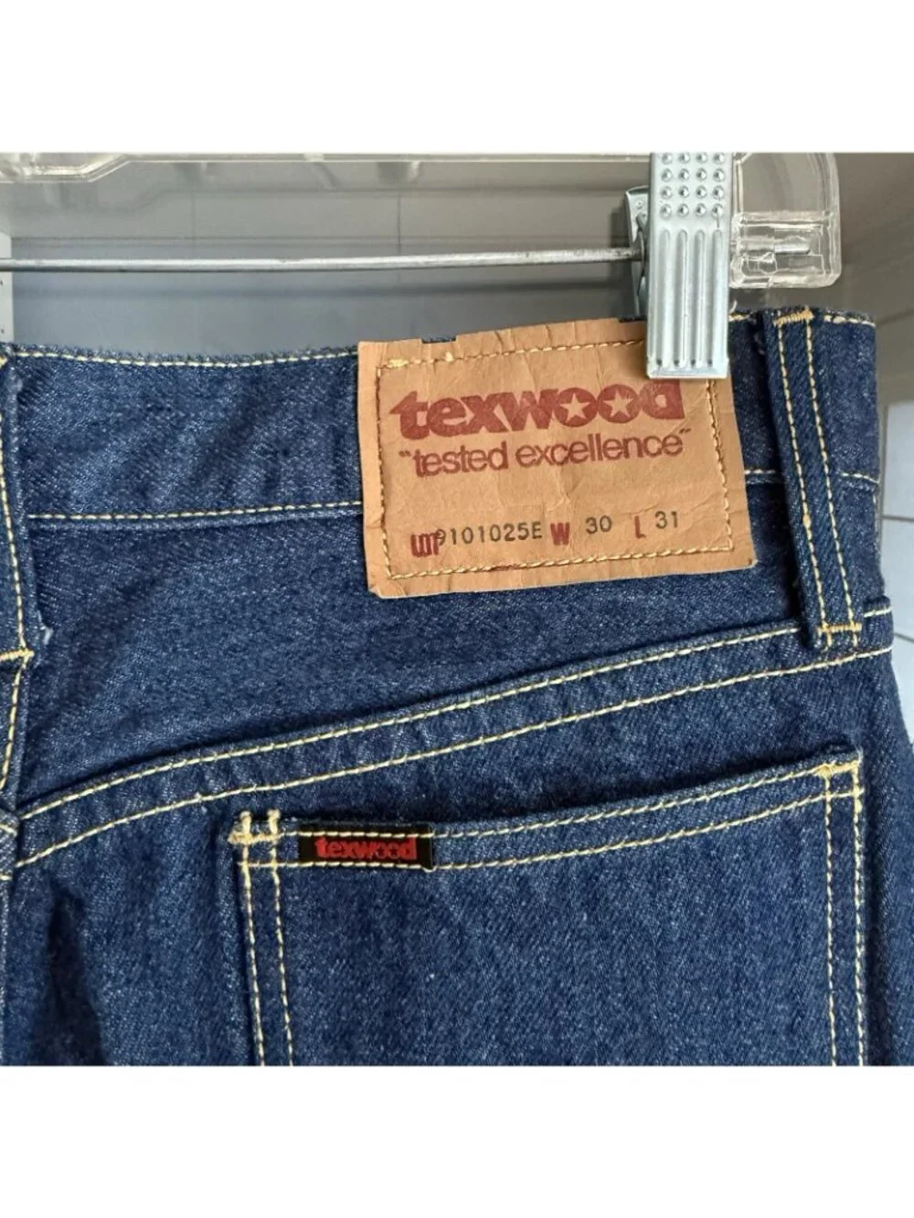 Vintage 70’s Texwood Bell Bottom Flare Jeans High Rise Retro Dark Wash Sz 30